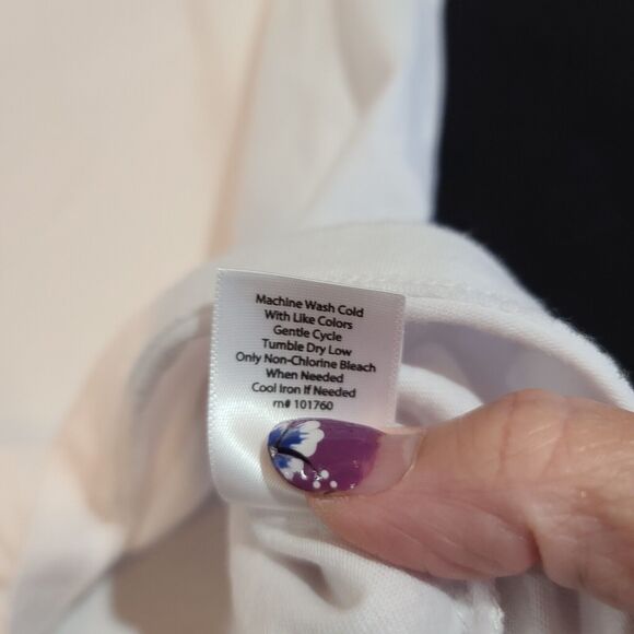 Kate Park Womens T-ShirtWhite Size PL 100% Cotton Short Sleeve Pullover - Picture 8 of 12